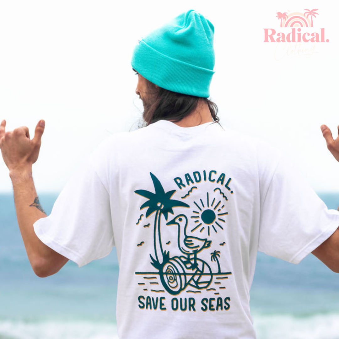 Radical. Save Our Seas T-shirt, Unisex, White