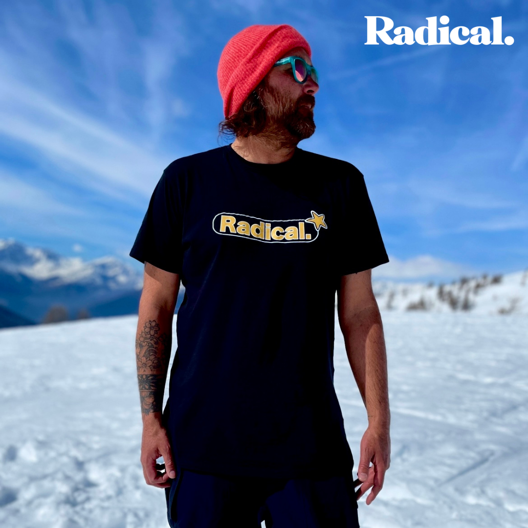 Radical. Star T-shirt, Unisex, Black