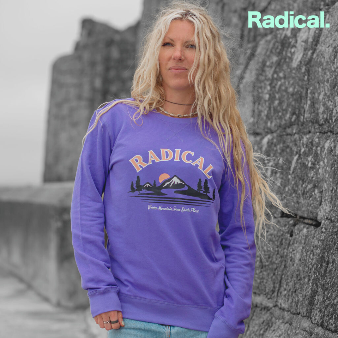 Radical. Snow Place Unisex Sweatshirt, Purple