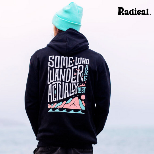 Radical. Another Adventure Unisex Hoodie, Black