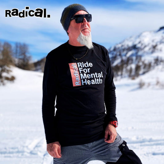 Radical. RIDE FOR MENTAL HEALTH Long Sleeve T-shirt, unisex, black