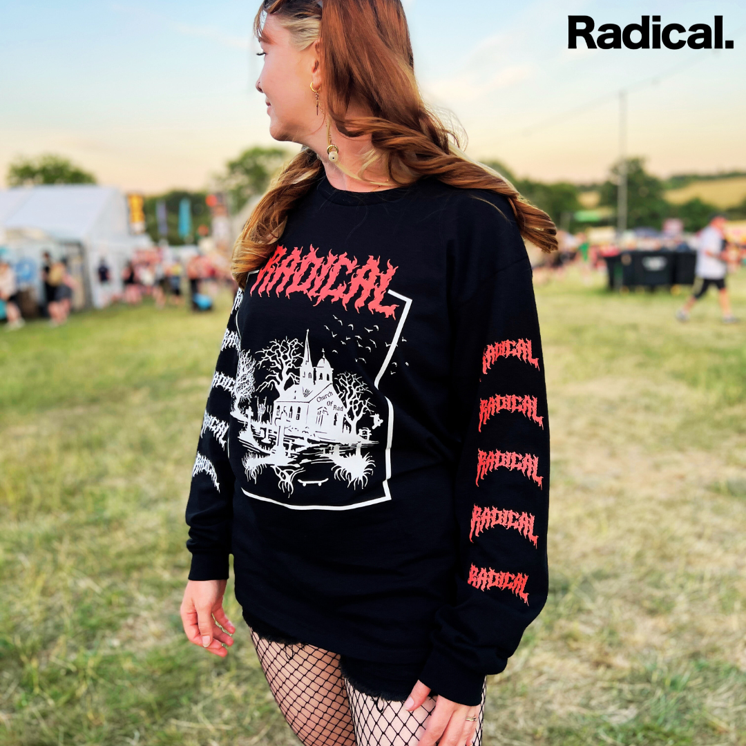 Radical. Church Of Rad, Unisex Long Sleeve T-shirt, Black