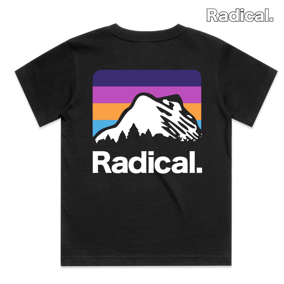 Radical. Colour Mountain T-shirt, Kids, Black