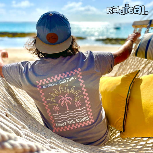 Radical. ETW T-shirt, Unisex, Acid Wash Grey