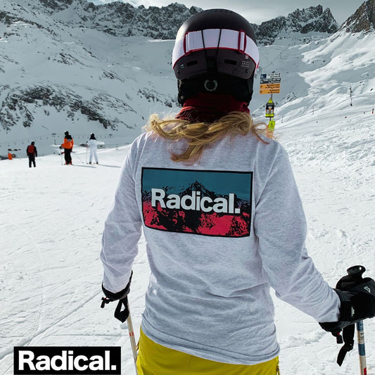 Radical. Mountains Are Calling Unisex Long Sleeve T-shirt, Heather Grey