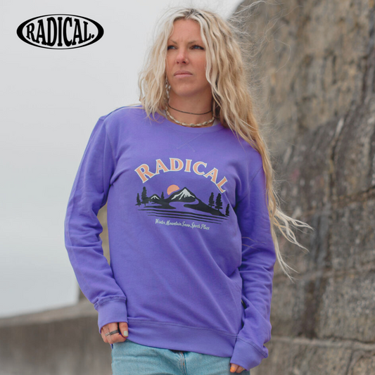 Radical. Snow Place Unisex Sweatshirt, Purple