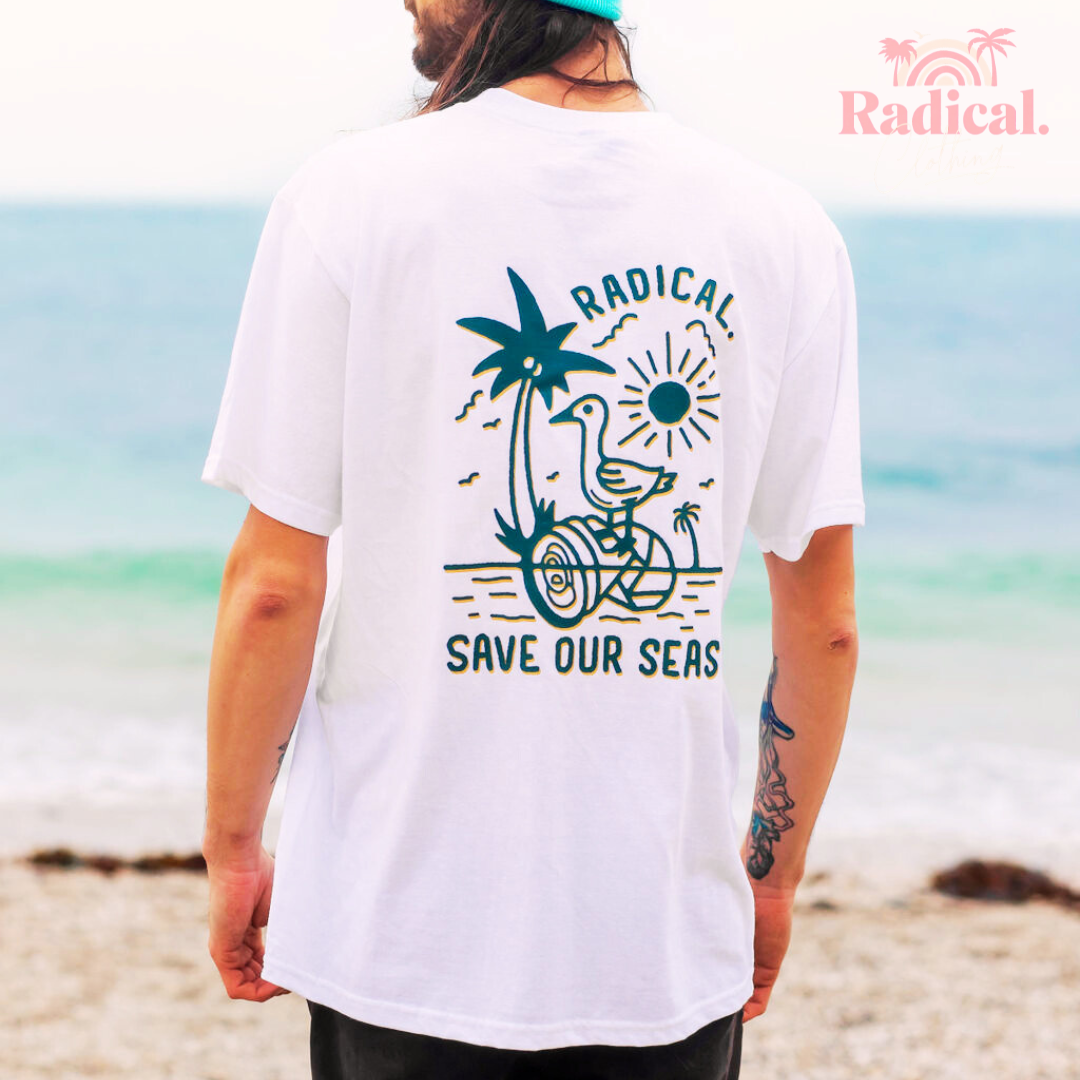 Radical. Save Our Seas T-shirt, Unisex, White