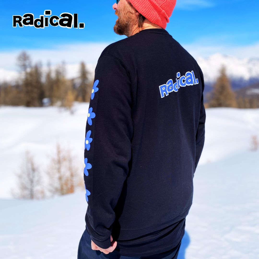 Radical. So Rad Unisex Sweatshirt, Black