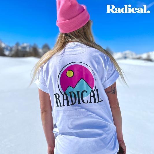 Radical. Colour Mountain T-shirt, Unisex, White