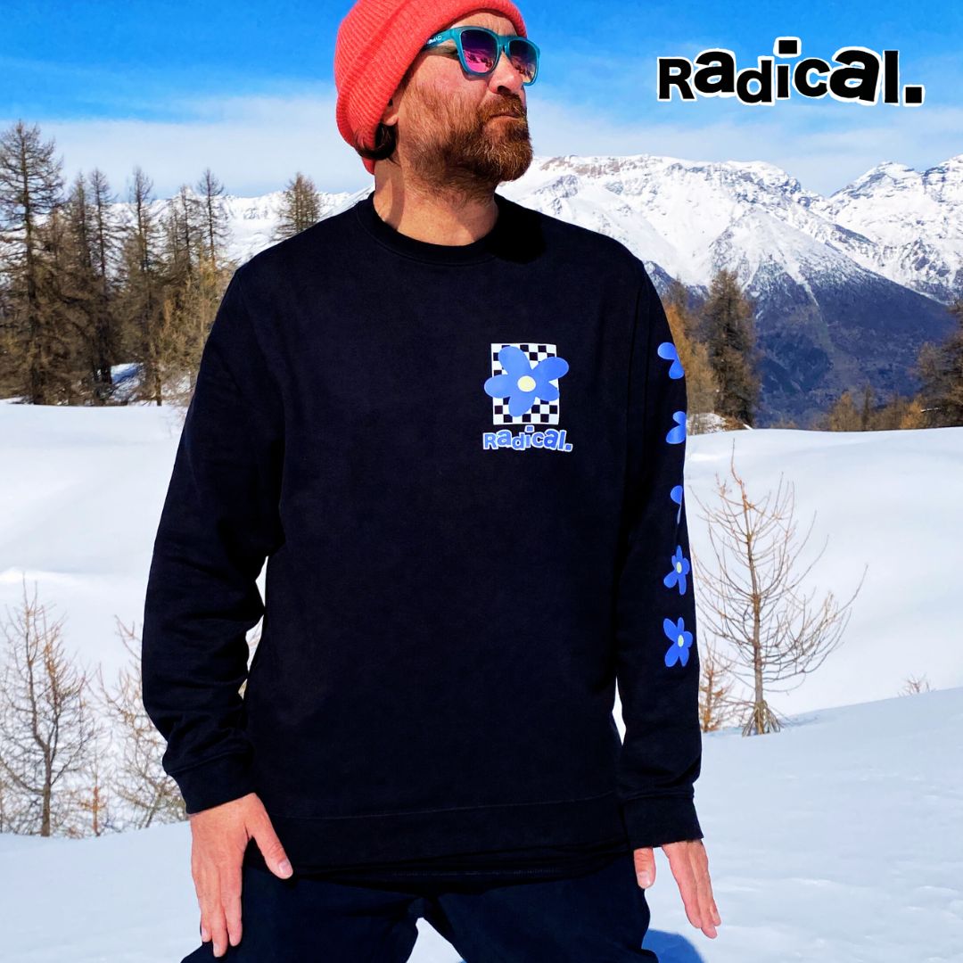 Radical. So Rad Unisex Sweatshirt, Black