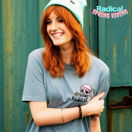 Radical. Happy Skull T-shirt, Unisex, Greenish