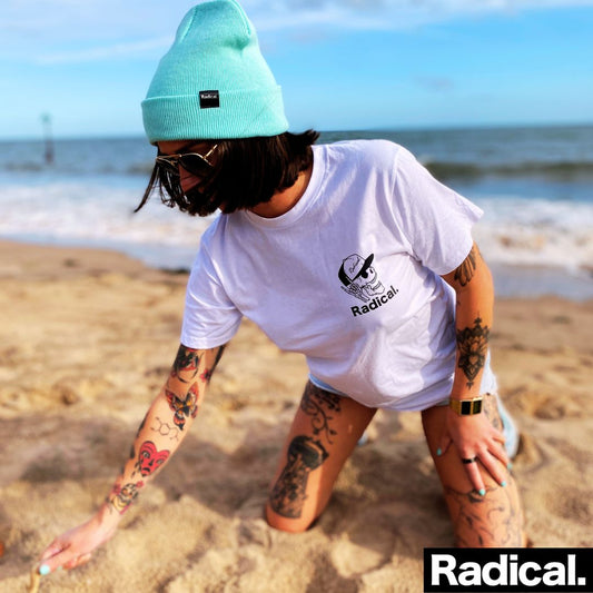 Radical. Too Rad Unisex T-shirt, White