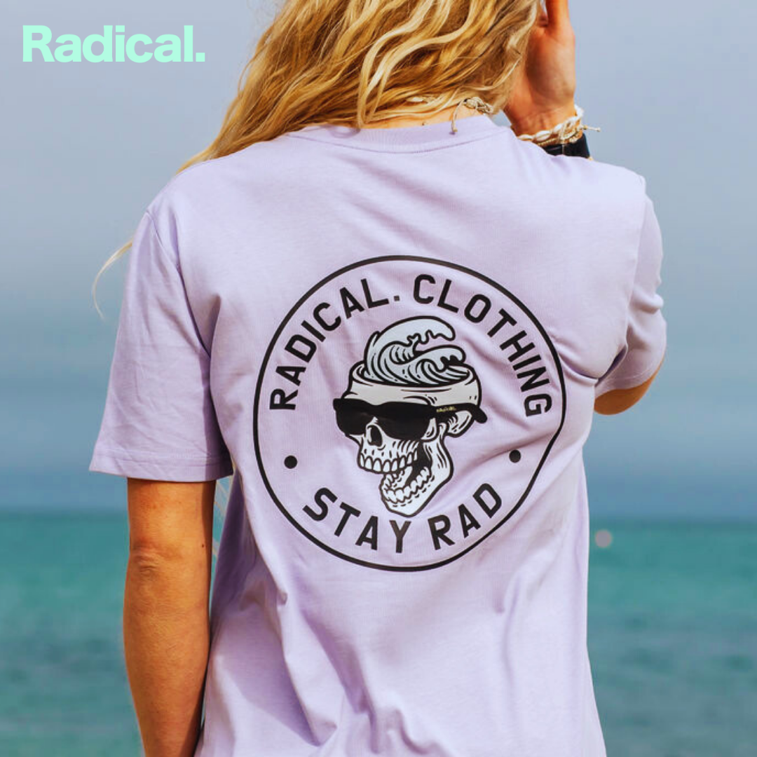 Radical. Stay Rad T-shirt, Unisex, Lavender Grey