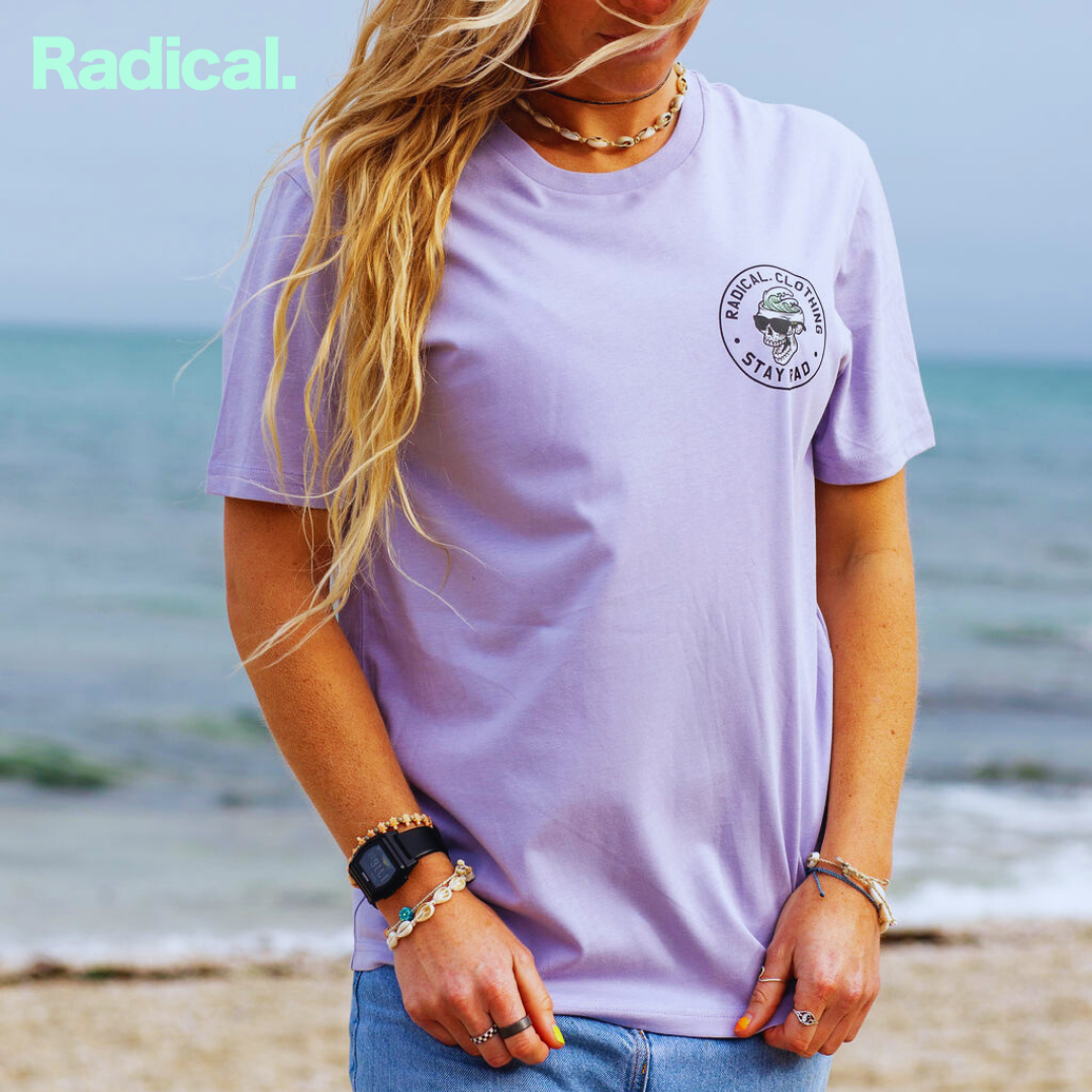 Radical. Stay Rad T-shirt, Unisex, Lavender Grey