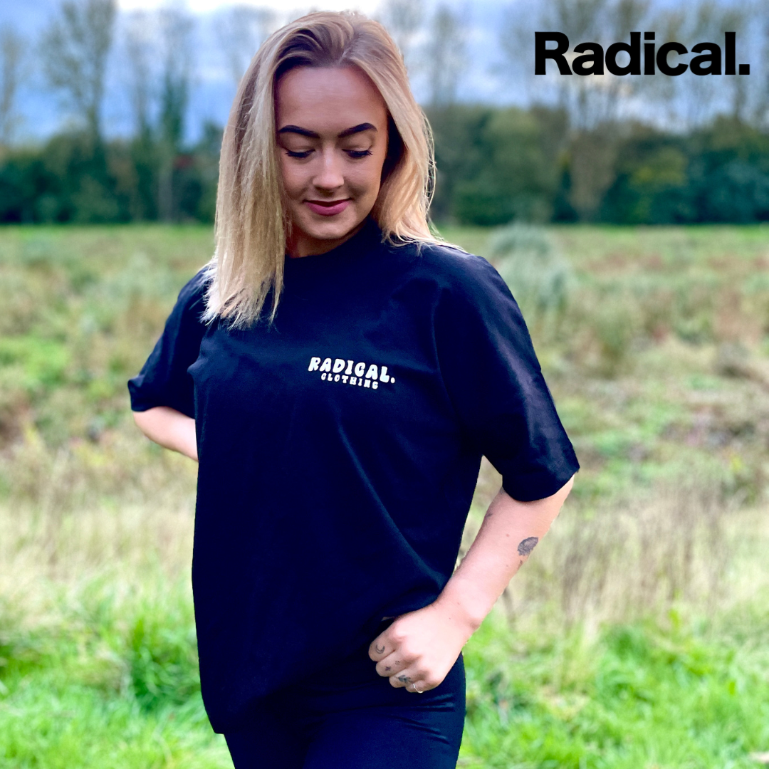 Radical. Desert Oversized Boxy Fit unisex T-shirt, Black