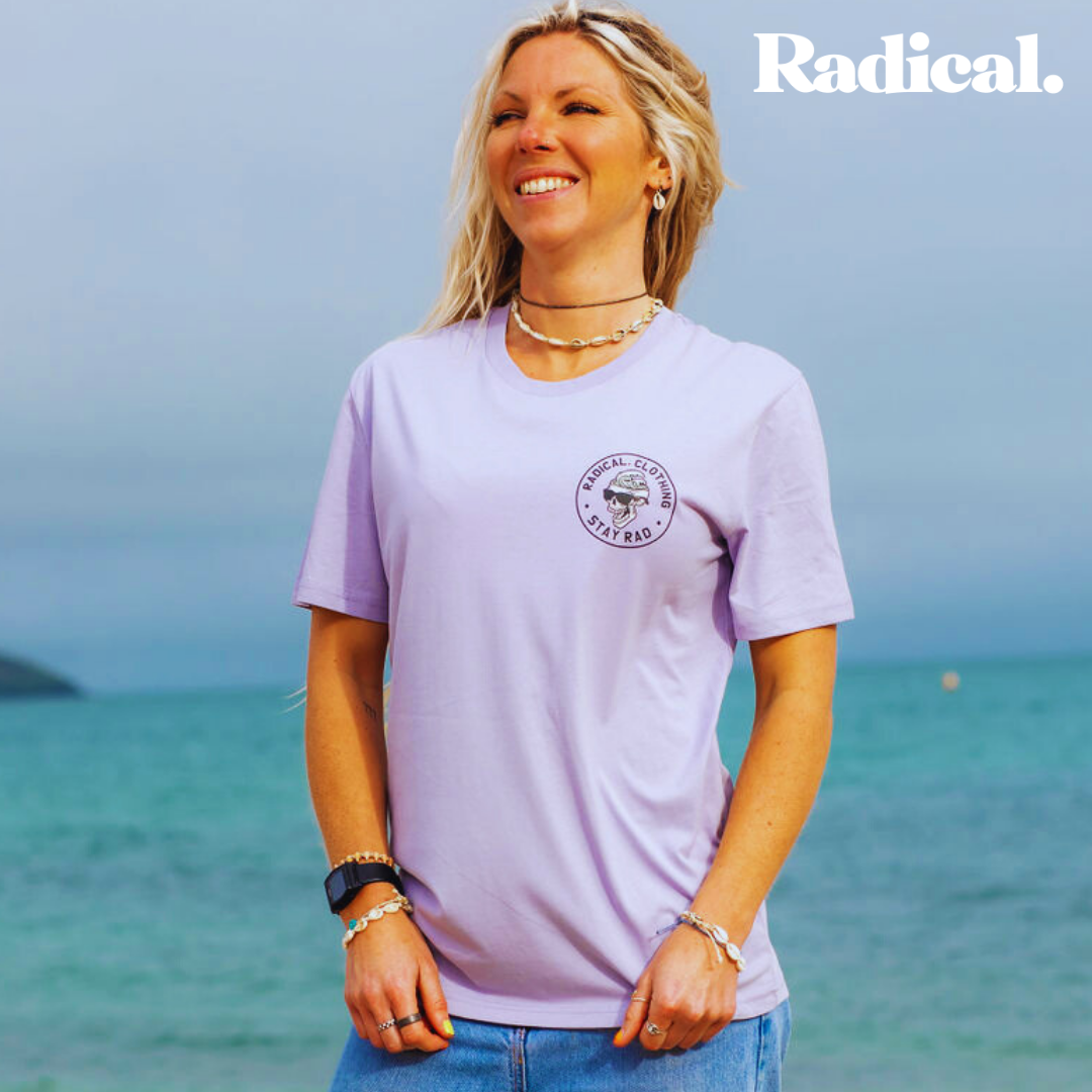 Radical. Stay Rad T-shirt, Unisex, Lavender Grey