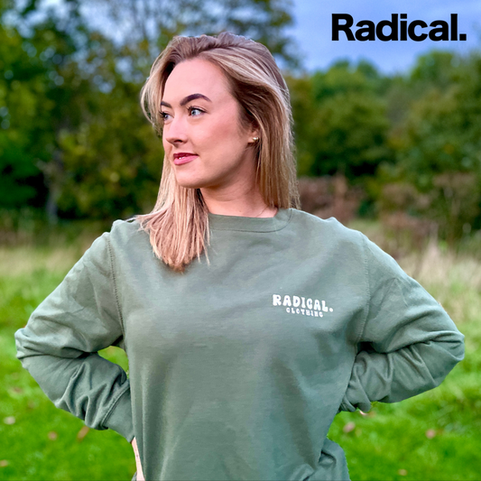 Radical. Desert Unisex Sweatshirt, Autumn Green