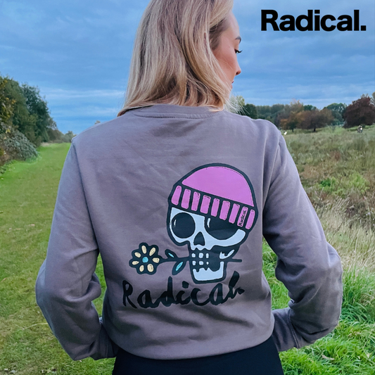 Radical. Happy Times Unisex Sweatshirt, Grey