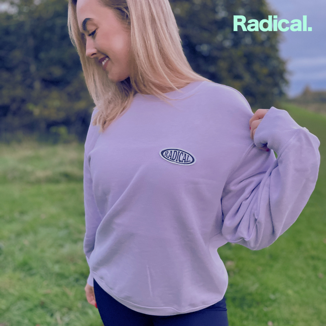 Radical. Logo Patch Unisex Sweatshirt, Lilac