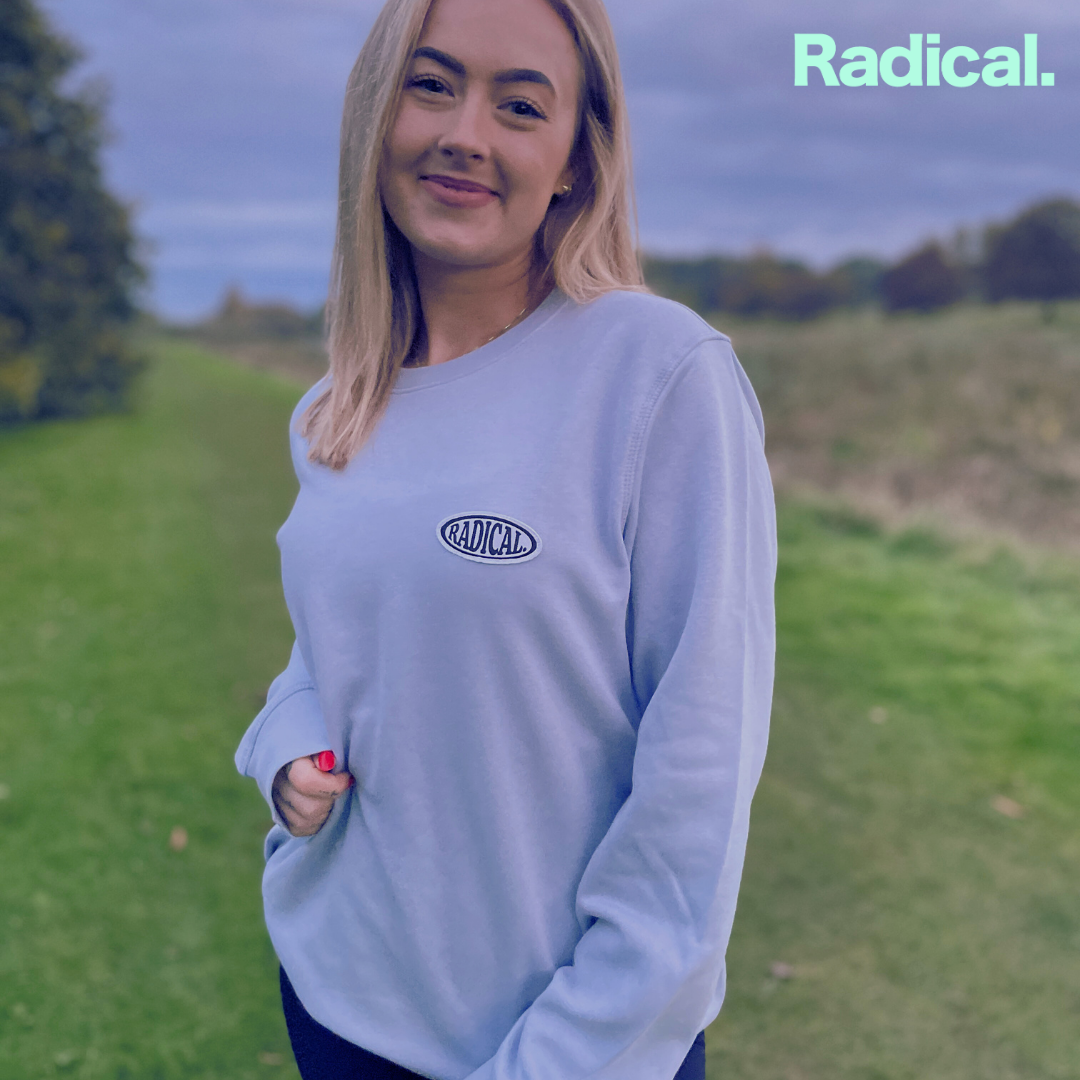 Radical. Logo Patch Unisex Sweatshirt, Lilac