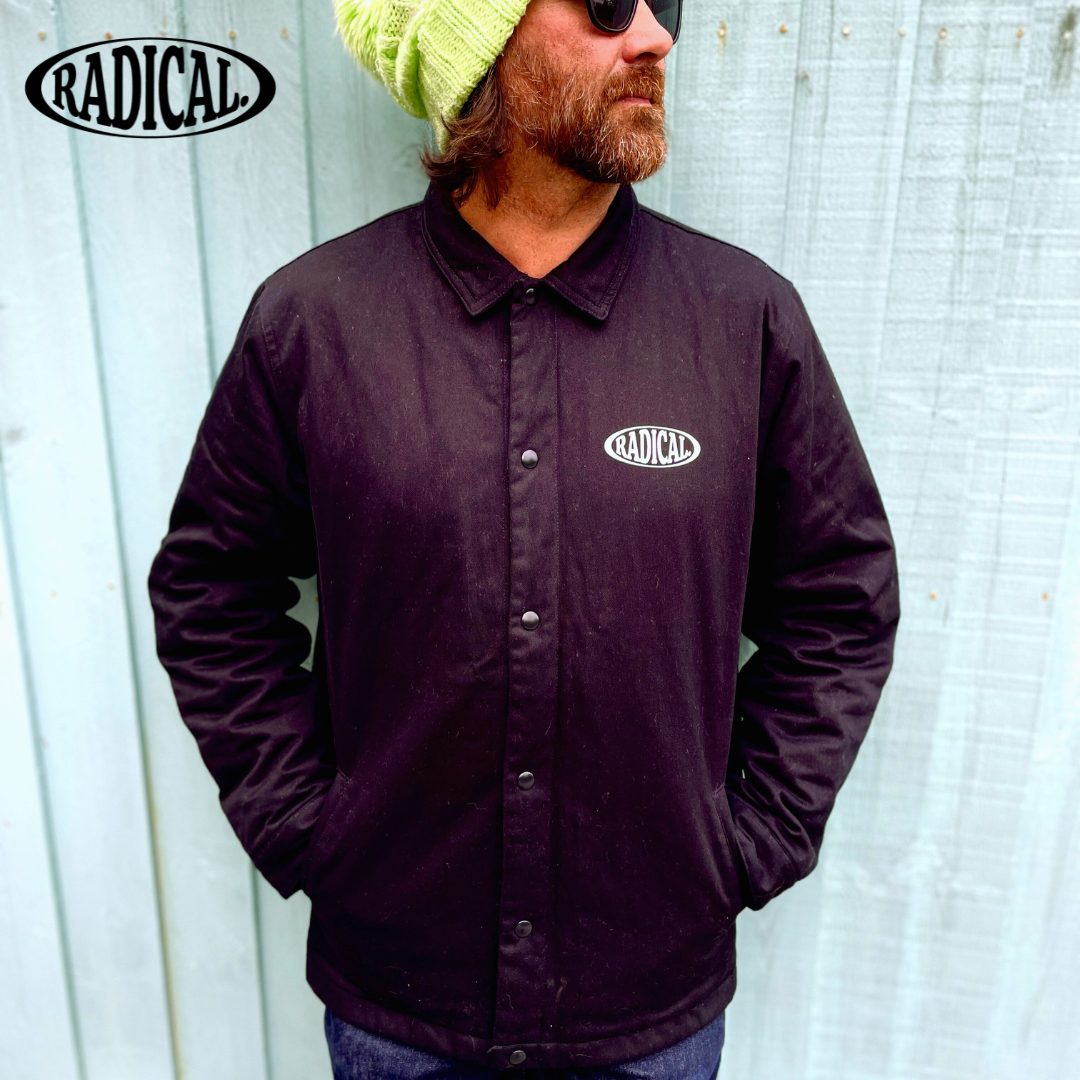 Radical. Oval Logo Canvas jacket, Black