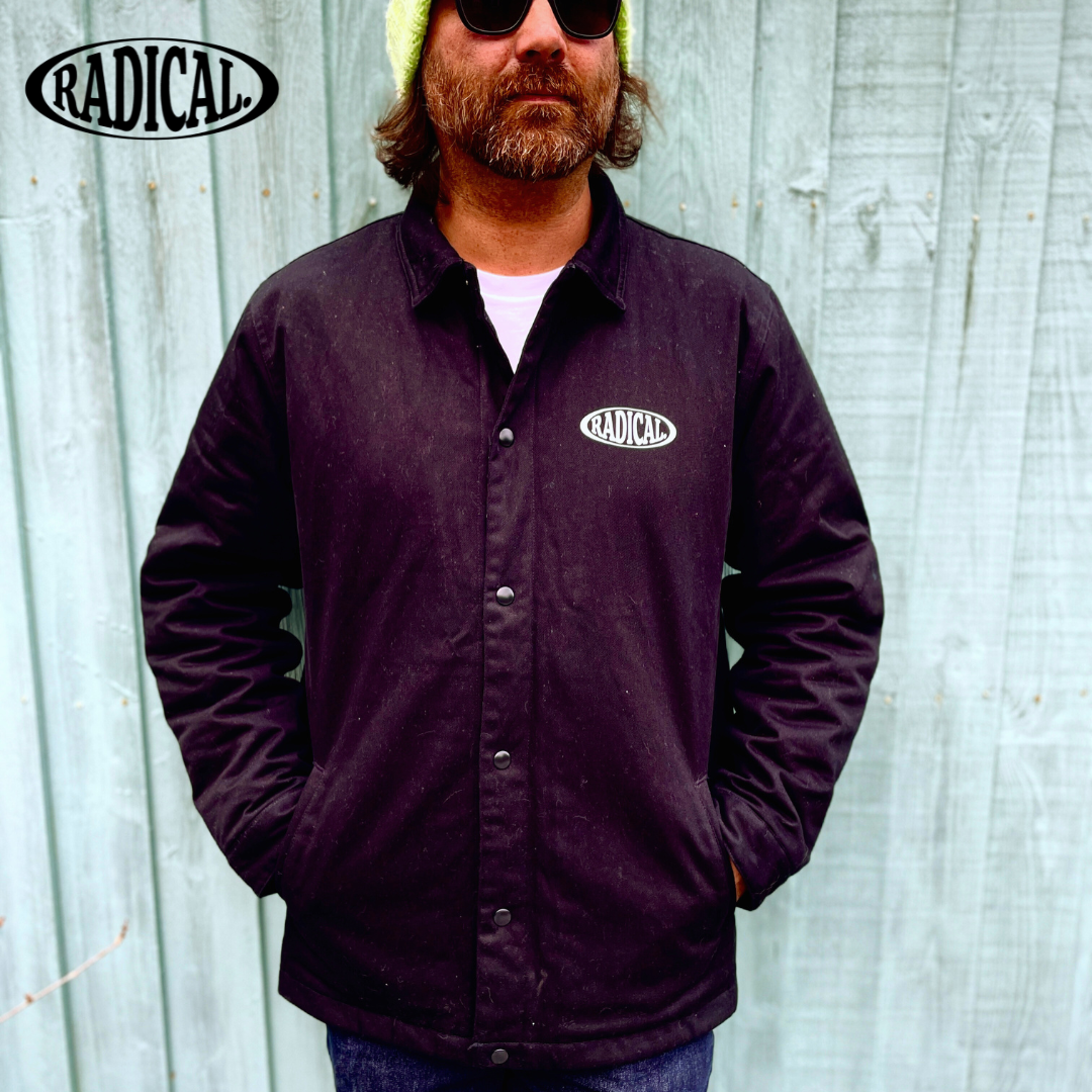 Radical. Oval Logo Canvas jacket, Black