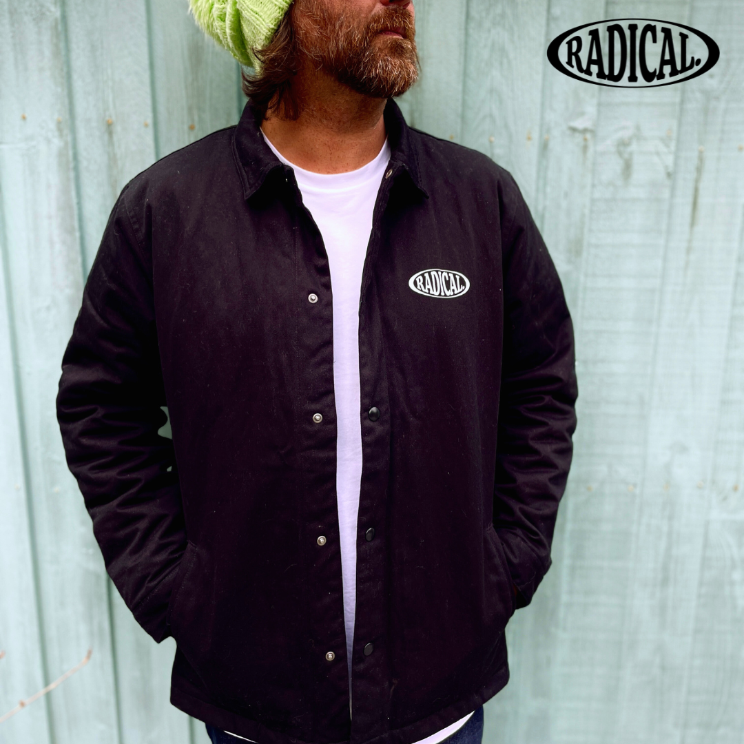 Radical. Oval Logo Canvas jacket, Black