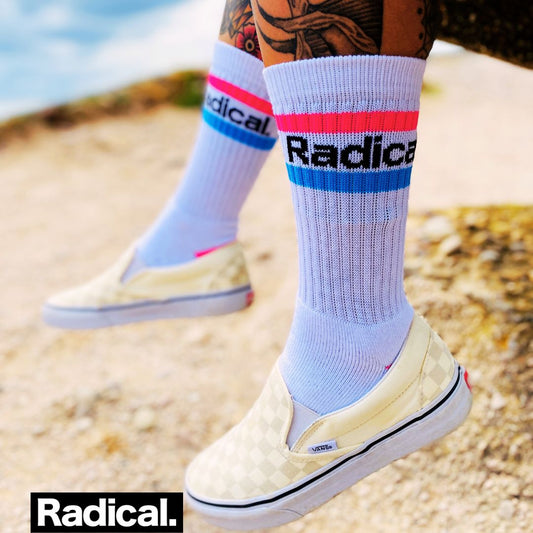 Radical. Rad Striped Socks, Blue/Pink