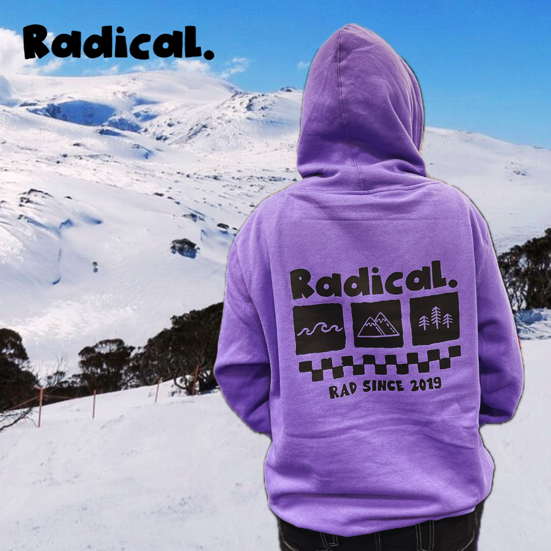 Radical. Cross Neck Unisex Hoodie, Lilac