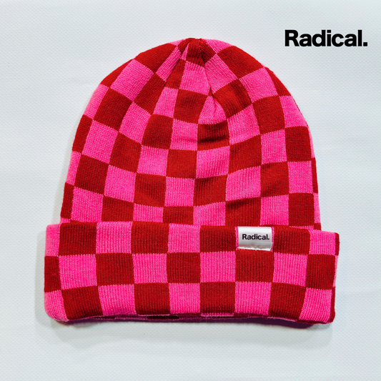 Radical. Check Beanie, Unisex, Pink