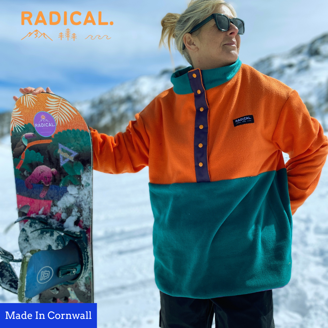 Radical. Fleece Unisex, Green/Orange